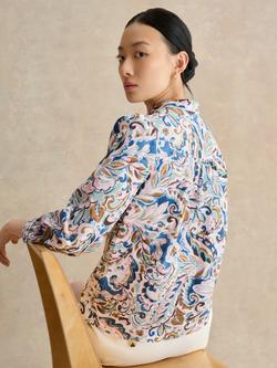 Hobbs Soraya Floral Shirt, White/Multi - view 2, White/Multi