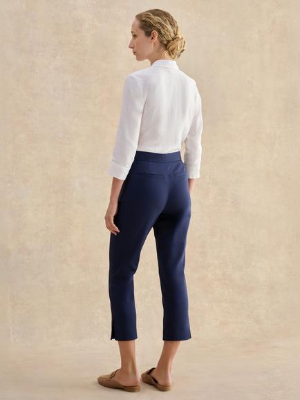 Hobbs Giselle Capri Trousers, Blue - view 2, Blue
