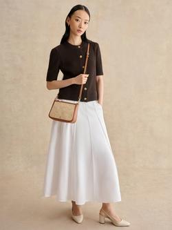 Hobbs Briella Raffia Crossbody Bag, Natural Tan - view 2, Natural Tan