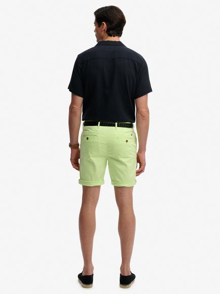 Superdry Premium Regular Slim Fit Chino Shorts, Rainy Day Grey - view 2, Washed Green