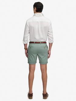 Superdry Premium Regular Slim Fit Chino Shorts, Rainy Day Grey - view 2, Sage Green