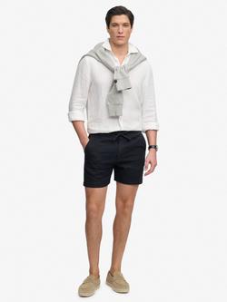 Superdry Merchant Store Linen Shorts, Eclipse Navy