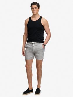 Superdry Merchant Store Linen Shorts, Indigo, Indigo