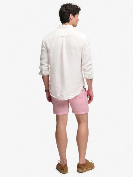 Superdry Merchant Store Linen Shorts - view 2, Pink Chambray