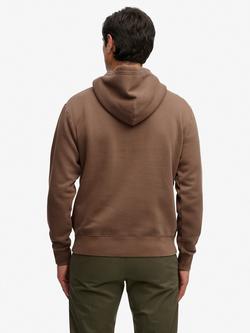 Superdry Cotton Rich Micro Logo Hoodie - view 2, Shitake Brown