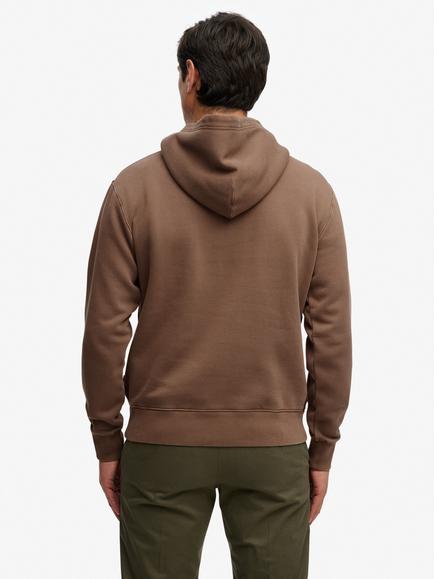 Superdry Cotton Rich Micro Logo Hoodie - view 2, Shitake Brown