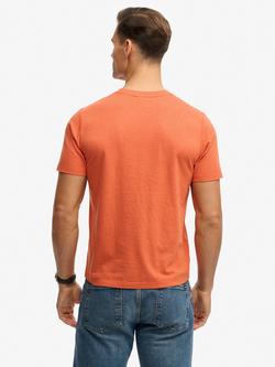 Superdry Cotton Blend Heritage Relaxed Fit Short Sleeve Graphic T-Shirt, Rust Orange Marl - view 2, Rust Orange Marl
