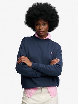 Superdry Essential Heritage Crew Jumper, Lauren Navy, Lauren Navy