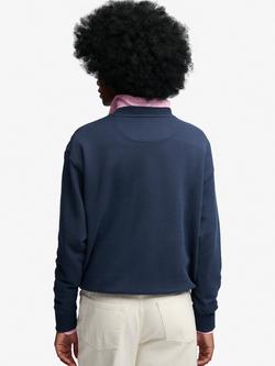 Superdry Essential Heritage Crew Jumper, Lauren Navy - view 2, Lauren Navy