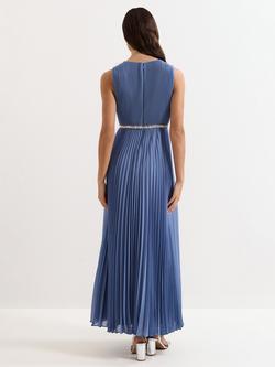 Phase Eight Petite Anora Pleated Sleeveless Dress, Pale Blue - view 2, Pale Blue