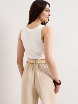 Phase Eight Edie Satin Sleeveless Top - view 2, Ivory