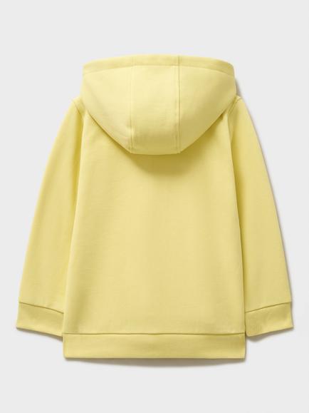 Crew Clothing Kids' Long Sleeve Frill Pocket Hoodie, Lemon Yellow - view 2, Lemon Yellow