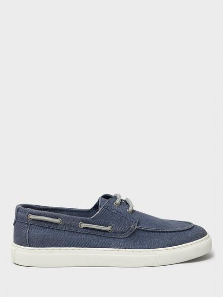 Crew Clothing Canvas Boat Shoes,, Navy Blue