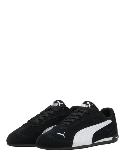 PUMA Replicatch Suede Trainers, Black, White - view 2, Black, White