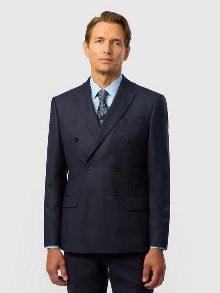 Ted Baker Drury Double Breasted Wool Blend Blazer, Navy, Navy