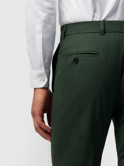 Ted Baker Tailored Fit Wool Blend Trousers, Forest - view 2, Forest