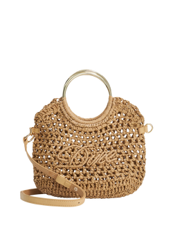 Dune London Dinidewdrop Textured Grab Bag, Natural, Natural