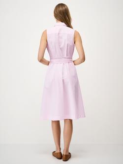 Crew Clothing Dara Sleeveless Shirt Dress, Light Pink - view 2, Light Pink