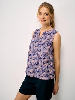 Crew Clothing Shelley Linen-Blend Shell Top, Light Pink, Light Pink