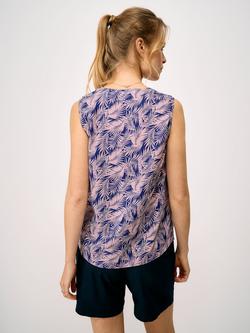 Crew Clothing Shelley Linen-Blend Shell Top, Light Pink - view 2, Light Pink