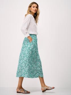 Crew Clothing Ella Midi Skirt, Emerald Green, Emerald Green