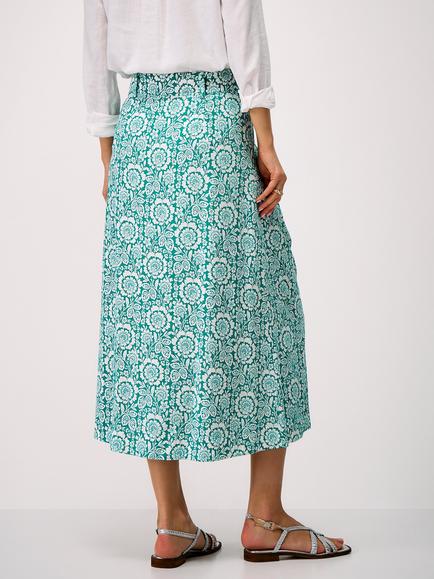 Crew Clothing Ella Midi Skirt, Emerald Green - view 2, Emerald Green