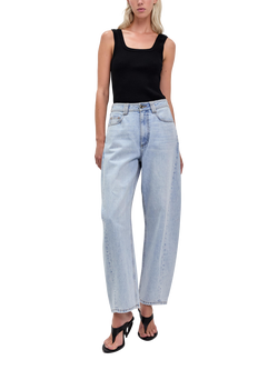 Aje Stevie Barrel Leg Jeans, Light Wash