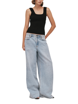 Aje Billie Straight Leg Ankle Jeans, Light Wash Blue, Light Wash Blue
