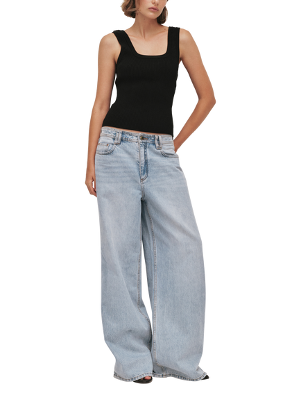Aje Billie Straight Leg Ankle Jeans, Light Wash Blue, Light Wash Blue