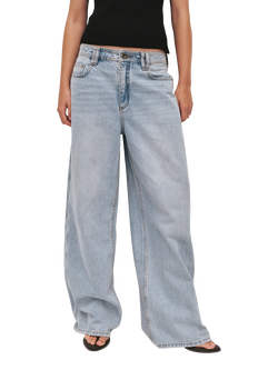 Aje Billie Straight Leg Ankle Jeans, Light Wash Blue - view 2, Light Wash Blue