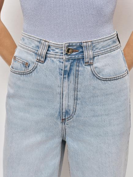 Aje Billie Straight Leg Ankle Jeans, Light Wash Blue - view 2, Light Wash Blue