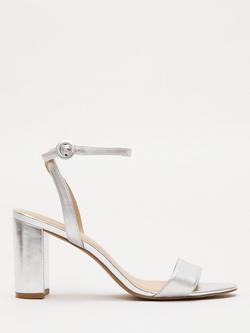 Phase Eight Strappy Block Heel, Silver, Silver