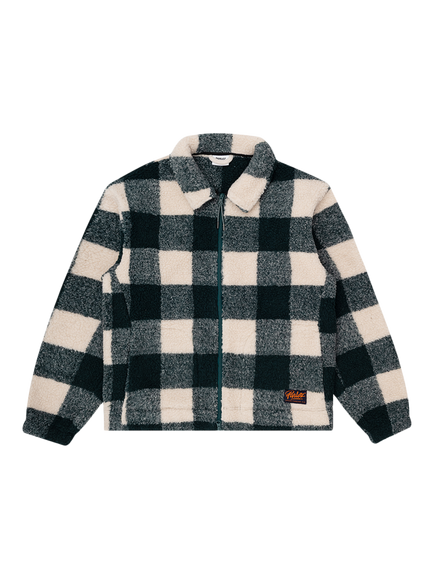 Parlez Check Sherpa Jacket, Deep Green, Deep Green