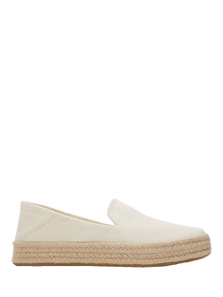 TOMS Carolina Suede Platform Espadrilles, Neutral
