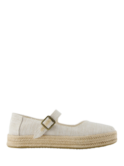 TOMS Carolina Mary Jane Flatform Espadrilles, Natural