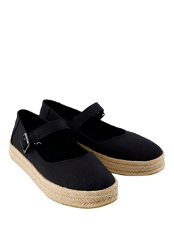 TOMS Carolina Mary Jane Flatform Espadrilles - view 2, Black