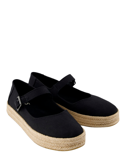 TOMS Carolina Mary Jane Flatform Espadrilles - view 2, Black