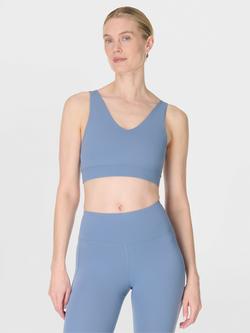 Sweaty Betty Ultimate Studio Voop Yoga Bra, Luxe Blue