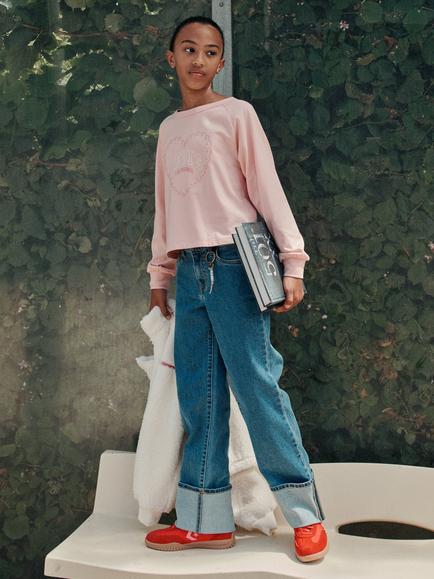 Levi's Kids' Wide Leg Roll Cuff Jeans, Hold My Purse - view 2, Hold My Purse