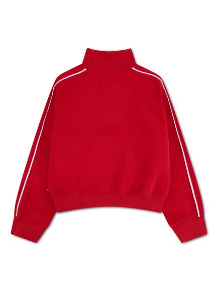 Levi's Kids' Vintage Style Half Zip Jumper, Mars Red - view 2, Mars Red