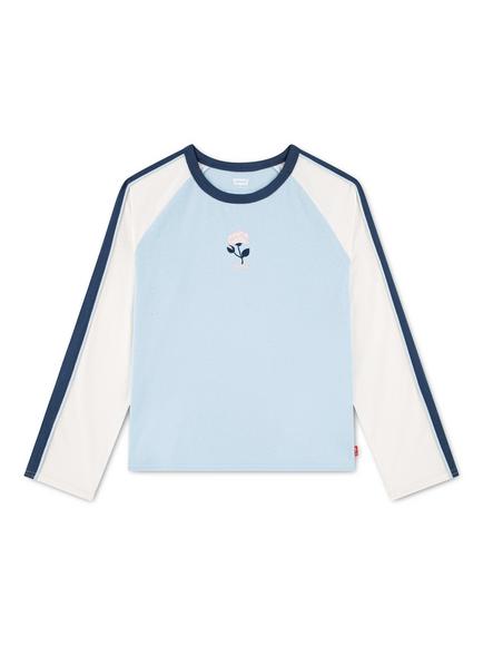 Levi's Kid's Long Sleeve Floral Baseball Top, Angel Falls, Angel Falls