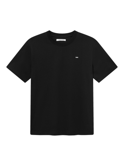 WOOD WOOD Essential Sami Crew Neck Cotton T-Shirt, Black, Black