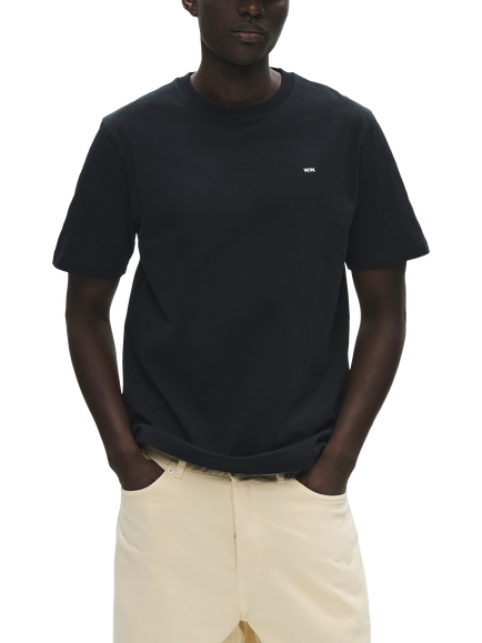 WOOD WOOD Essential Sami Crew Neck Cotton T-Shirt, Black - view 2, Black
