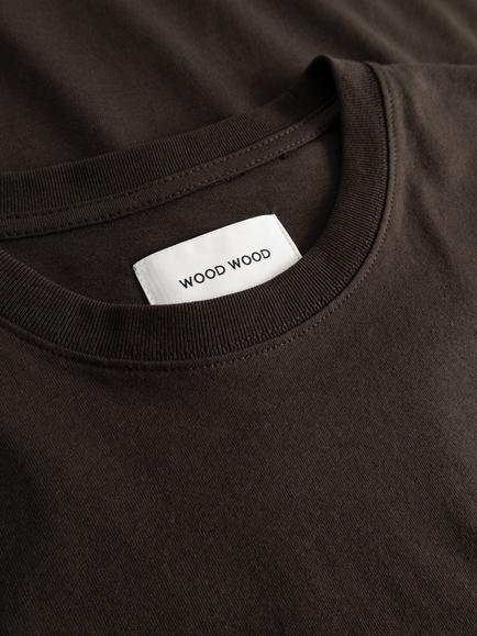 WOOD WOOD Bobby Crew Neck Cotton T-Shirt, Delicioso - view 2, Delicioso
