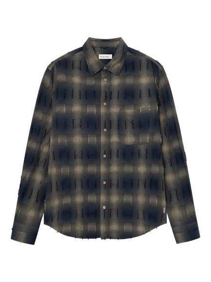 WOOD WOOD Carter Check Cotton Shirt, Salute Check, Salute Check