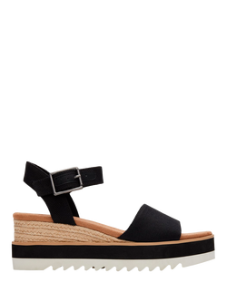 TOMS Diana Platform Wedge Sandals, Black