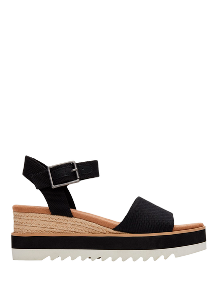 TOMS Diana Platform Wedge Sandals, Black