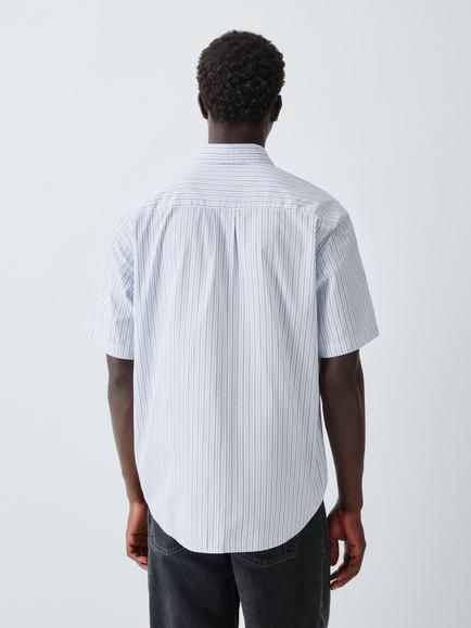 Carhartt WIP Keene Stripe Short Sleeve Cotton Poplin Shirt, Stripe/White - view 2, Stripe/White