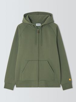 Carhartt WIP Chase Zip Front Cotton Blend Hoodie, Leaf/Gold, Leaf/Gold