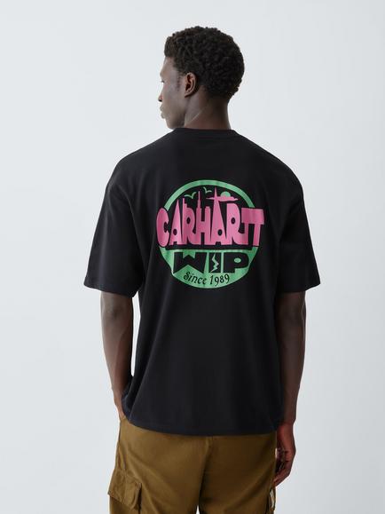 Carhartt WIP Cotton Luggage Label T-Shirt, Black - view 2, Black